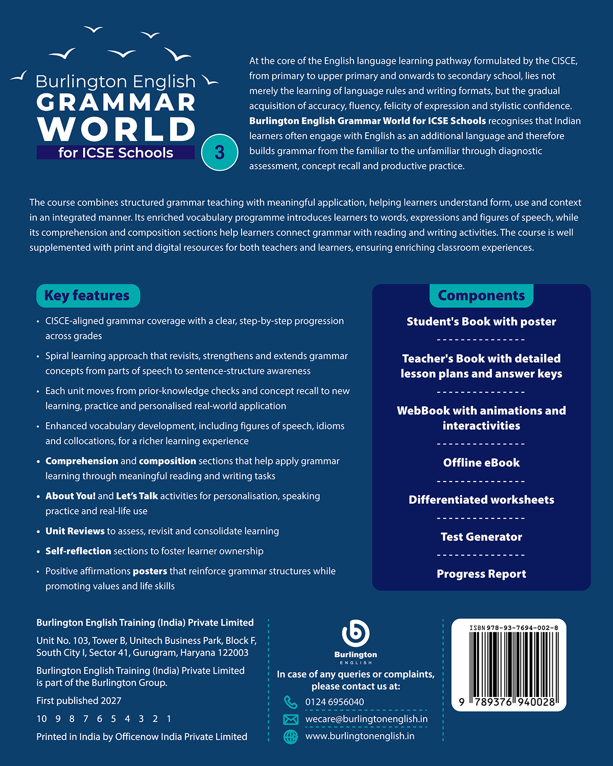 Burlington English Grammar World for ICSE Schools Grade 3 - Image 2