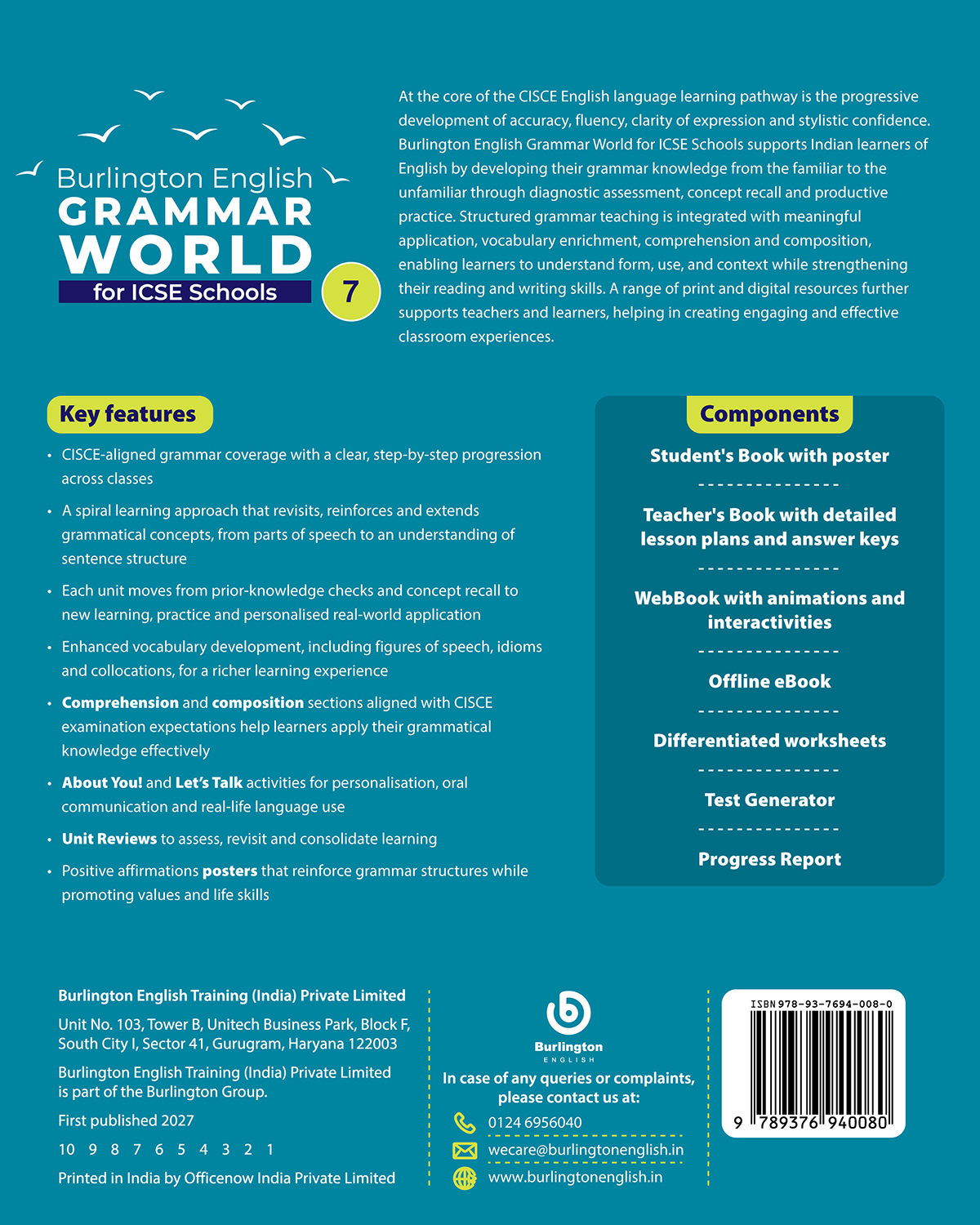 Burlington English Grammar World for ICSE Schools Grade 7 - Image 2