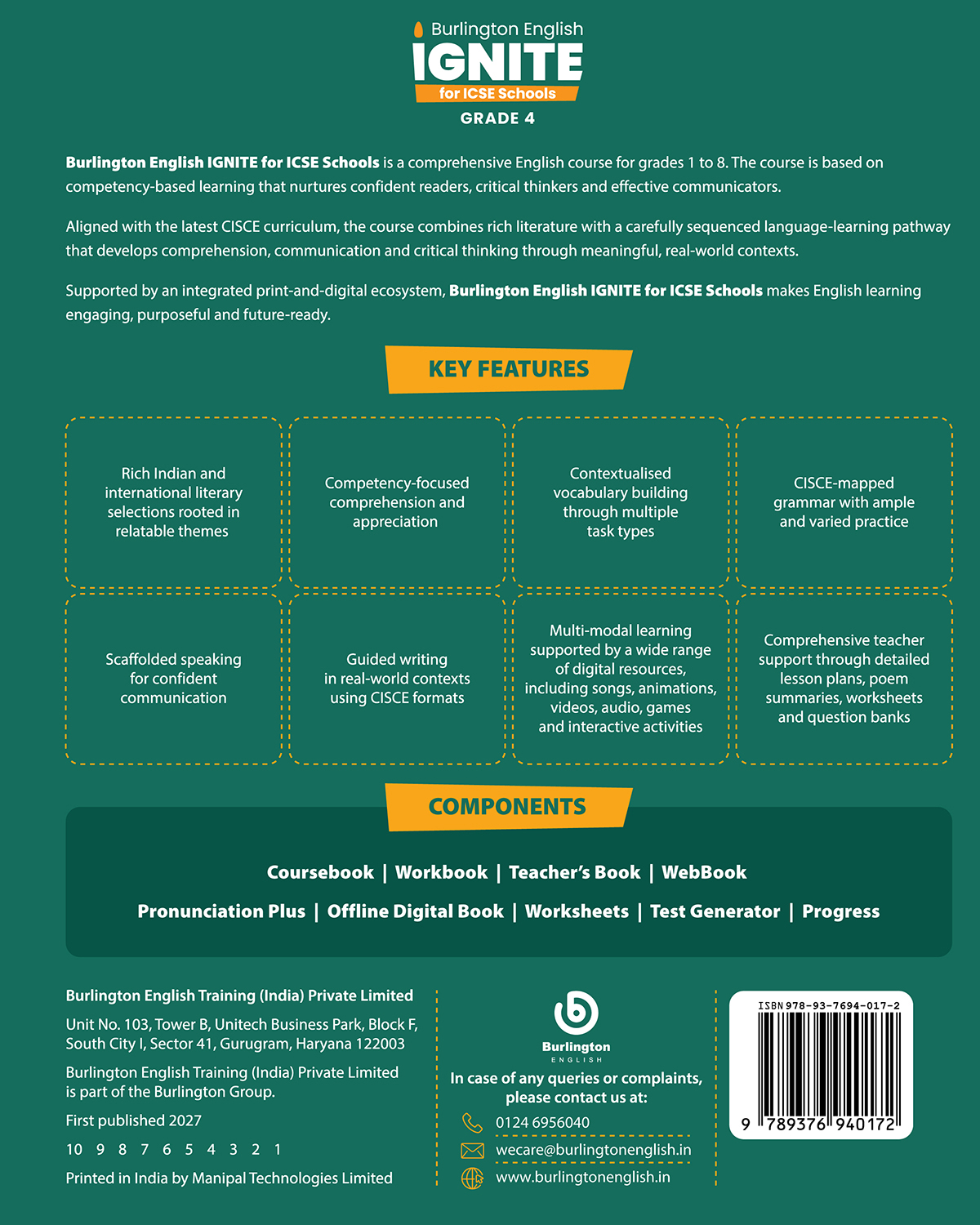 Burlington English IGNITE for ICSE Schools Coursebook Grade 4 - Image 2