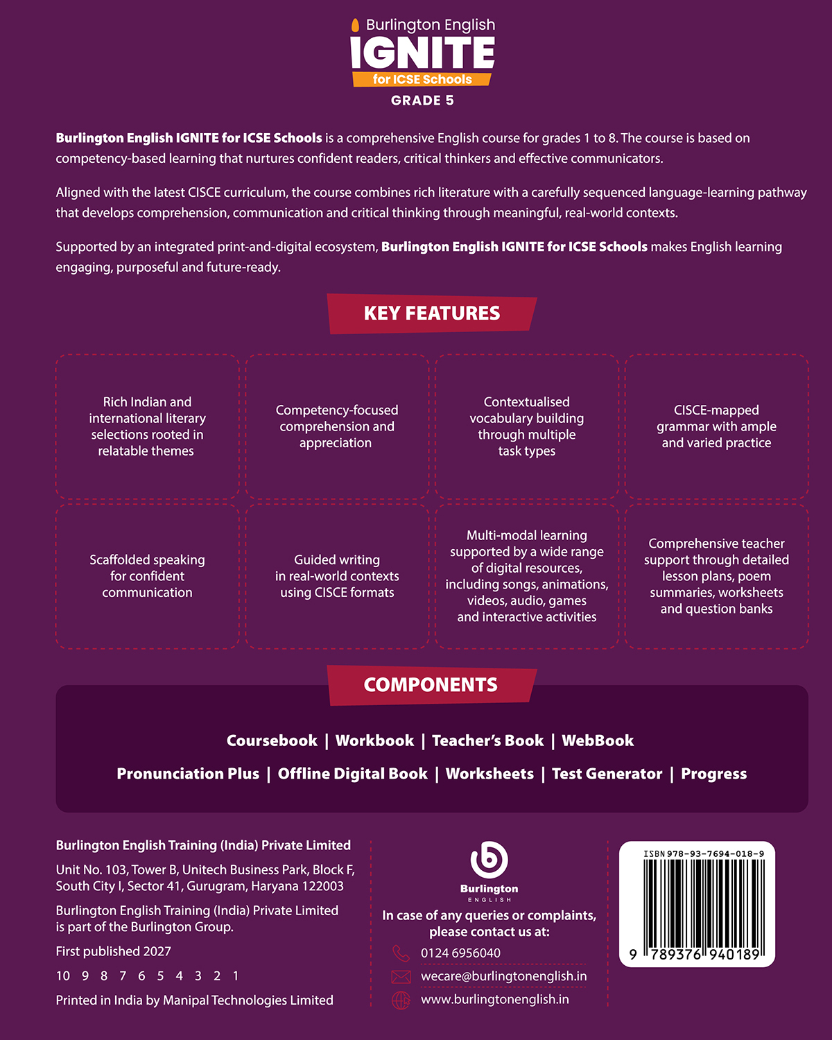 Burlington English IGNITE for ICSE Schools Coursebook Grade 5 - Image 2