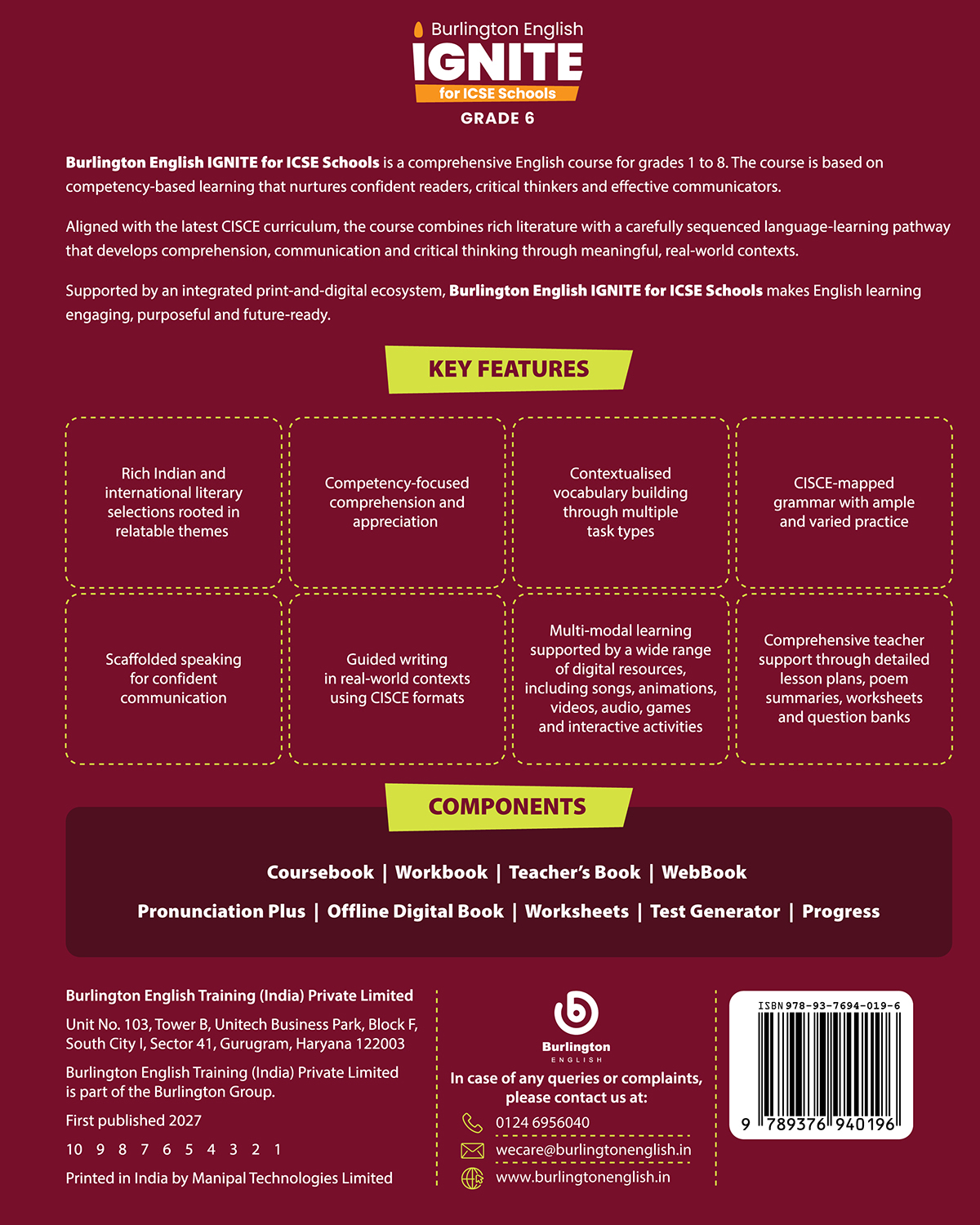 Burlington English IGNITE for ICSE Schools Coursebook Grade 6 - Image 2
