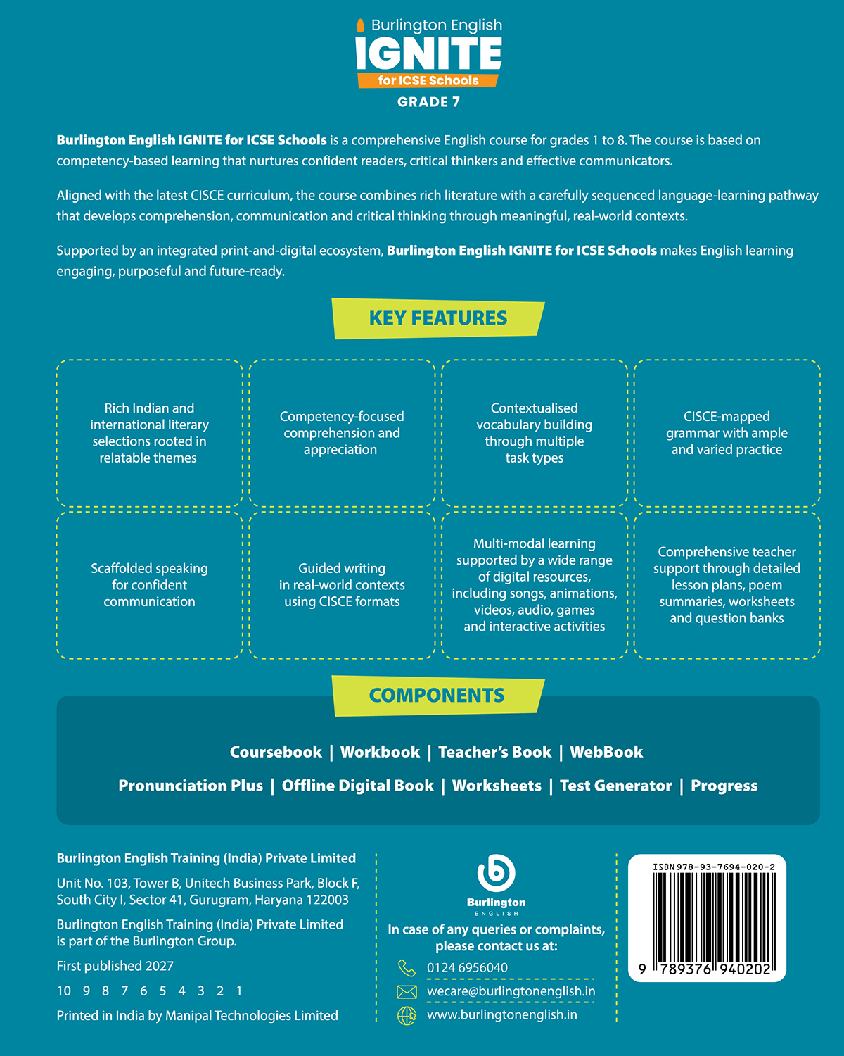 Burlington English IGNITE for ICSE Schools Coursebook Grade 7 - Image 2