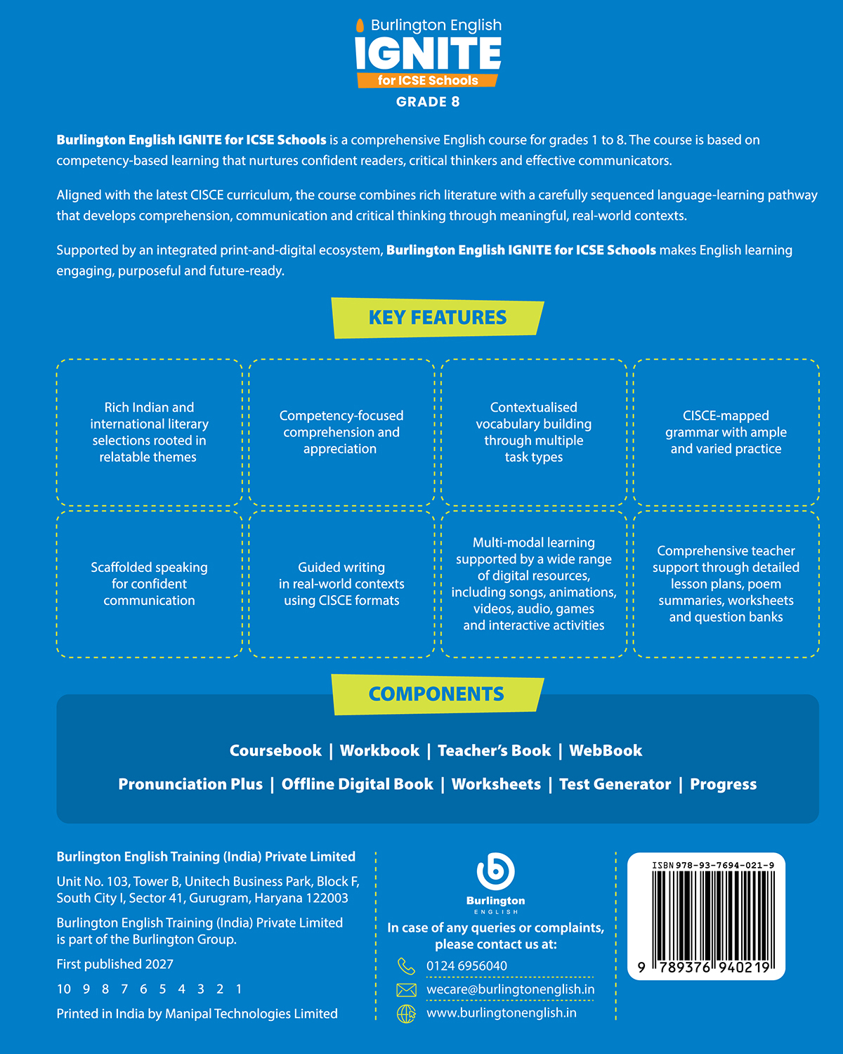 Burlington English IGNITE for ICSE Schools Coursebook Grade 8 - Image 2