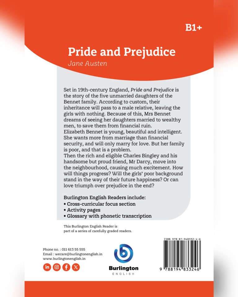 Pride and Prejudice by Jane Austen - Reader Book For Grade 7
